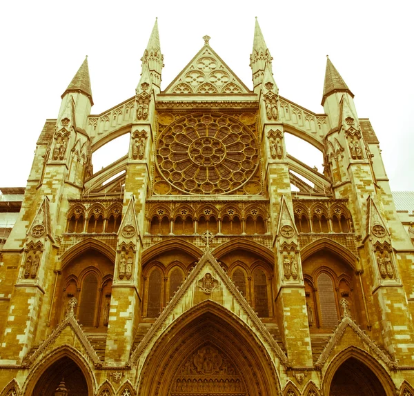 Retro olhando Abadia de Westminster — Fotografia de Stock