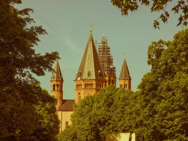 Cattedrale di Mainz dall'aspetto retrò — Foto Stock