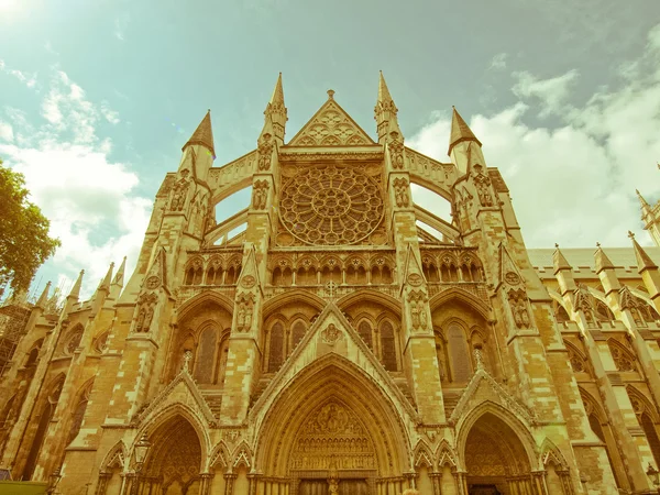 Retro looking Westminster Abbey — Stock Photo, Image