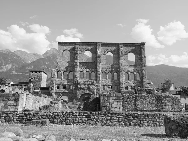 Římské divadlo aosta — Stock fotografie