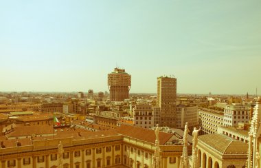 retro görünümlü Milano, İtalya