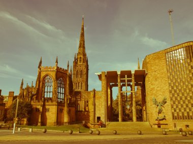 Retro görünümlü coventry cathedral
