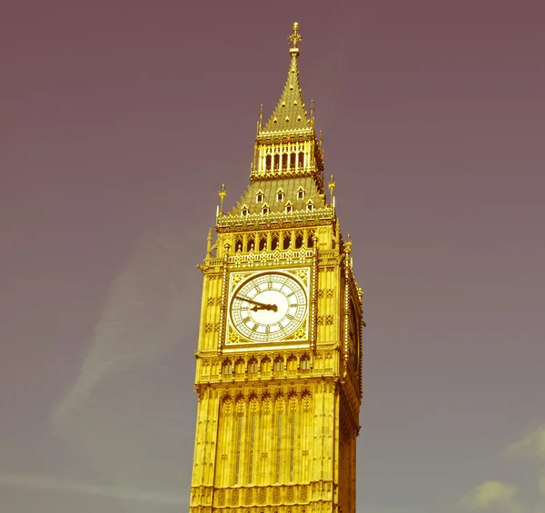 Retro looking Big Ben — Stock Photo, Image