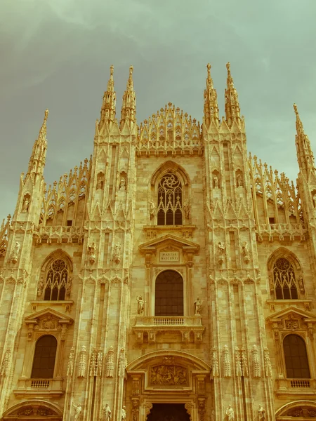 Retro looking Duomo, Milan — Stock Photo, Image