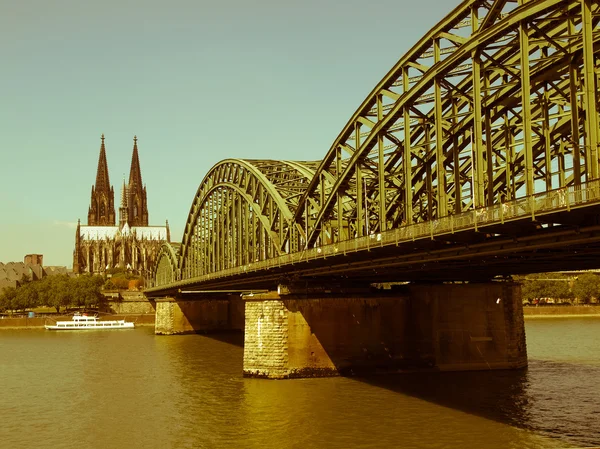 Retro anmutendes Kölner Panorama — Stockfoto