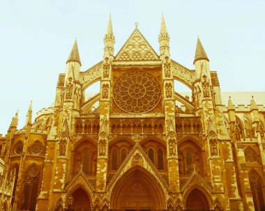 Retro görünümlü westminster abbey