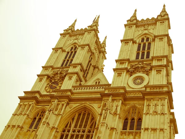Retro olhando Abadia de Westminster — Fotografia de Stock