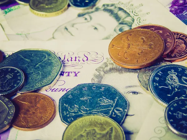 Retro görünüm Pounds resmi — Stok fotoğraf