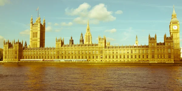 Retro looking Houses of Parliament — Stock Photo, Image