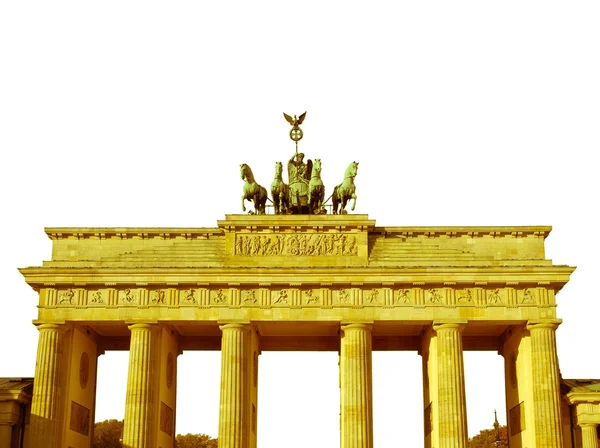 Retro looking Brandenburger Tor, Berlin — Stock Photo, Image