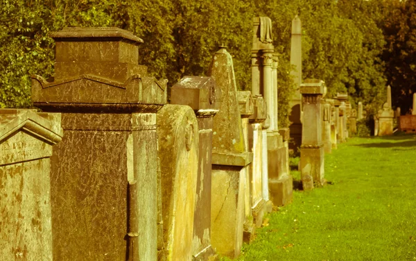 Mirada retro cementerio de Glasgow — Foto de Stock