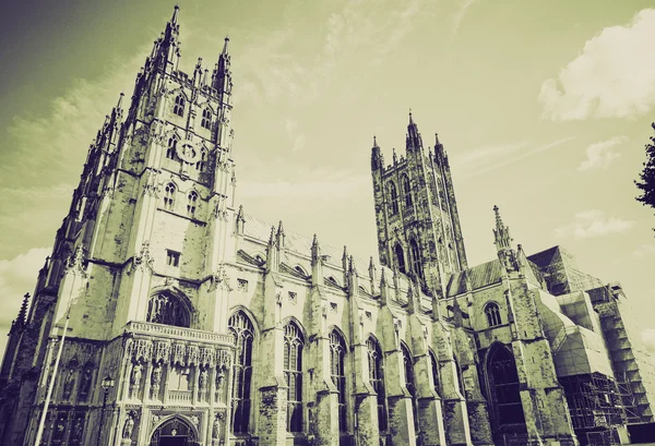 Vintage sepia Canterbury Cathedral — Stock Photo, Image