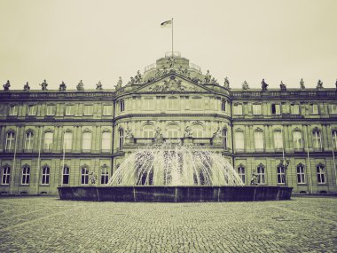 Vintage sepya neues schloss (new castle), stuttgart