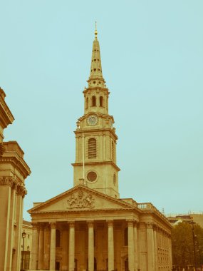 St. martin Kilisesi, Londra görünümlü retro