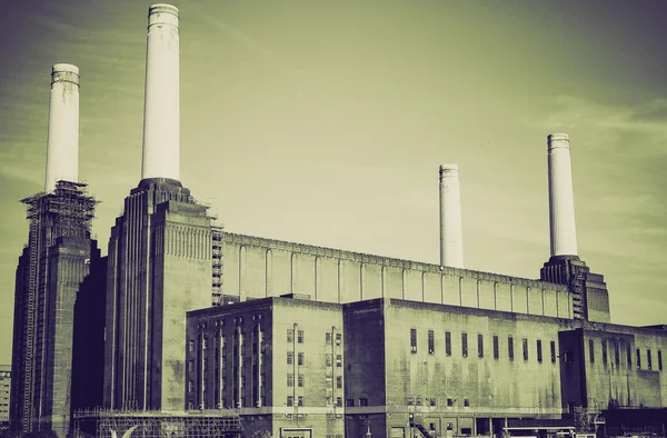 Vintage Sepia Battersea Powerstation London — Stockfoto