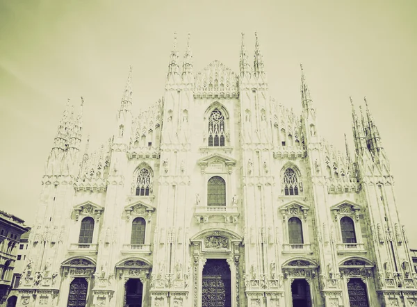 Vintage sepya duomo, milan — Stok fotoğraf