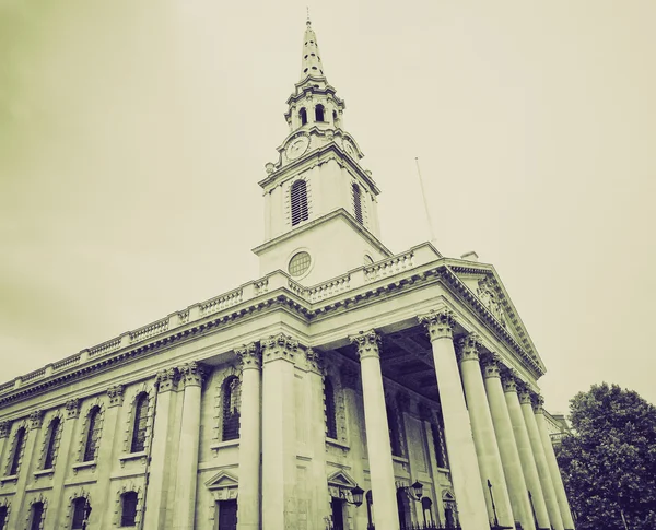 Vintage sepia kerk van st martin, Londen — Stockfoto