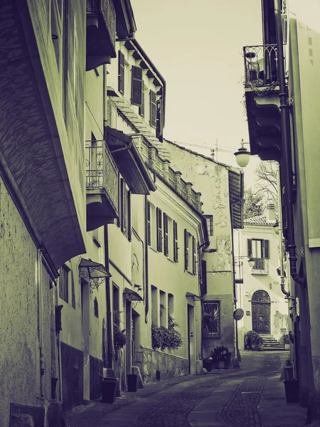 Centro storico d'epoca seppia rivoli, Italia — 스톡 사진