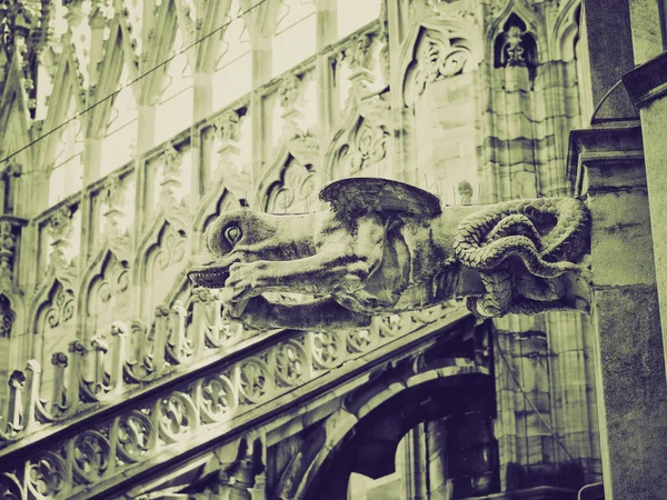 Vintage sepia Duomo, Milán — Foto de Stock