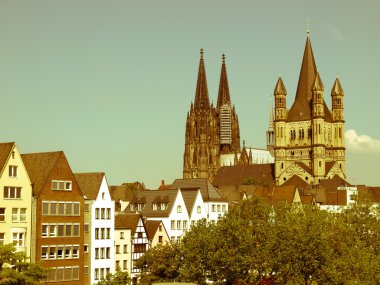 retro görünümlü Köln dom