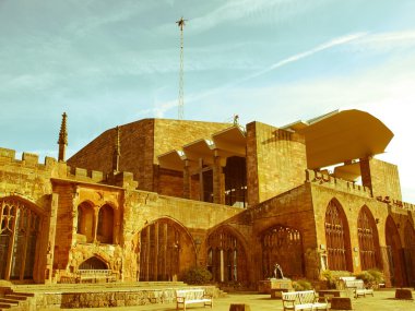 Retro görünümlü coventry cathedral