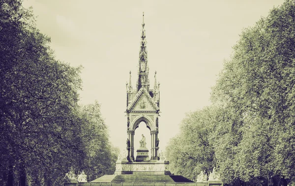 Vintage sepia Albert Memorial, London — Stockfoto