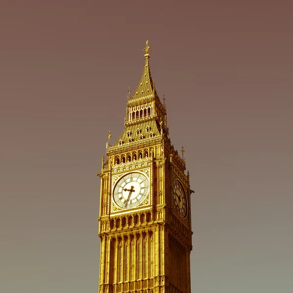 Retro looking Big Ben London — Stock Photo, Image