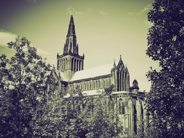 Seppia vintage Cattedrale di Glasgow — Foto Stock