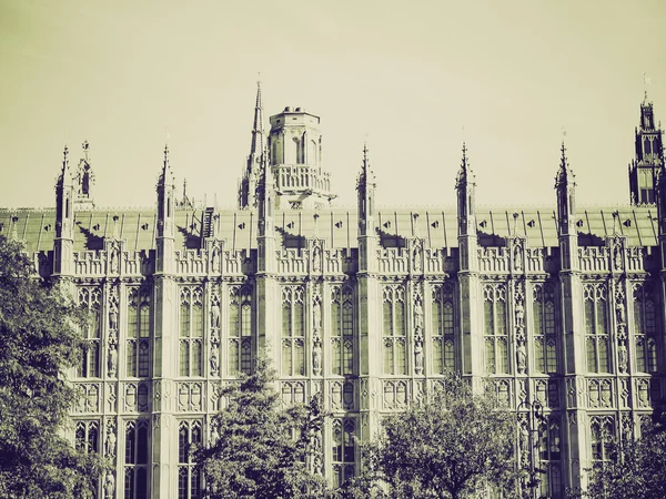 Vintage sepia Houses of Parliament — Stock Photo, Image