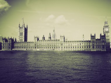Vintage sepia Houses of Parliament