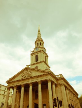 St. martin Kilisesi, Londra görünümlü retro