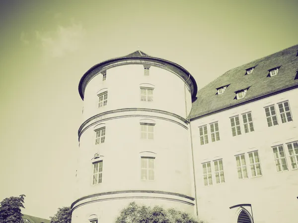 Vintage sepia Altes Schloss (Old Castle), Stuttgart — Stock Photo, Image