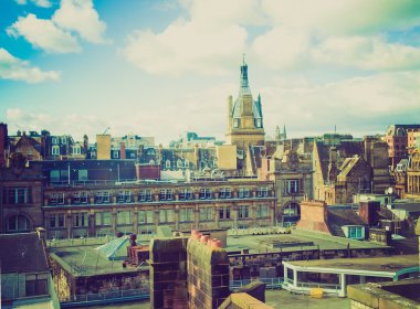 Retro görünümlü glasgow resim