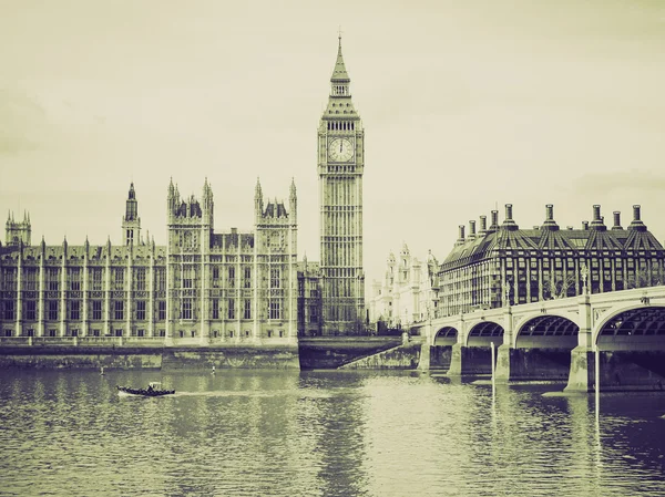 Vintage sépia Chambres du Parlement, Londres — Photo