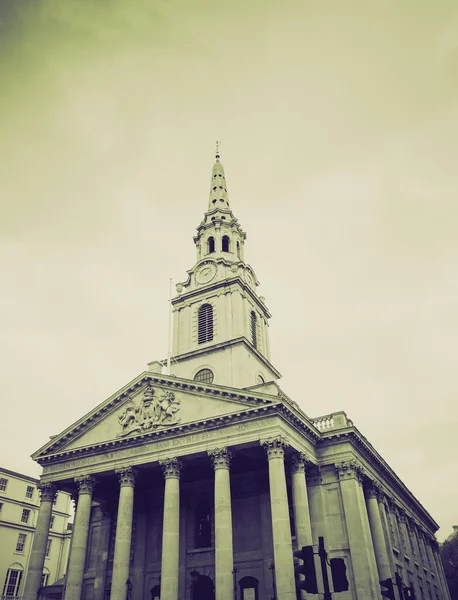 ビンテージ セピア st マーティン教会、ロンドン — ストック写真