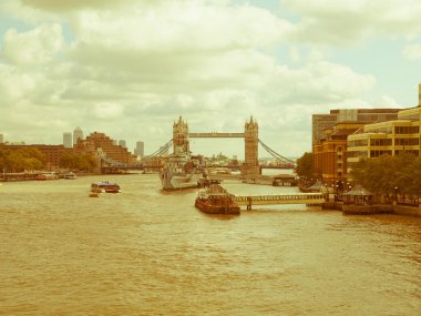 Londra'da thames Nehri seyir retro