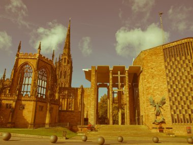 Retro görünümlü coventry cathedral