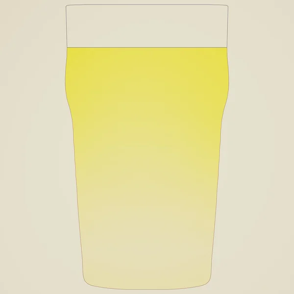 Vintage look A pint of lager — Stock Photo, Image