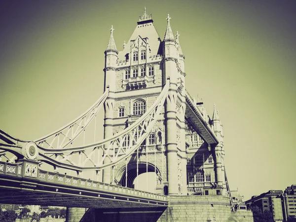 Wieża sepia starodawny most Londyn — Zdjęcie stockowe