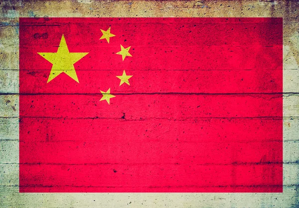 Retro look flag of China — Stock Photo, Image