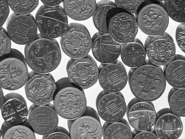 Монета британского фунта — стоковое фото