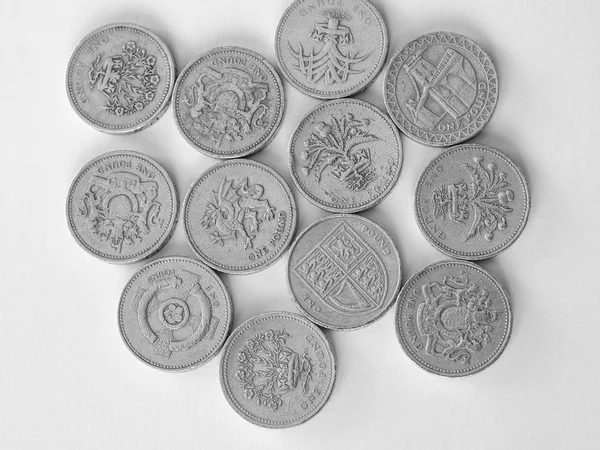 Brytyjski funt monety — Zdjęcie stockowe