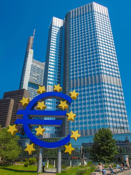 法兰克福的欧洲中央银行 — 图库照片