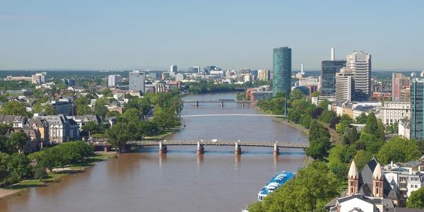 Widok na frankfurt - panorama — Zdjęcie stockowe