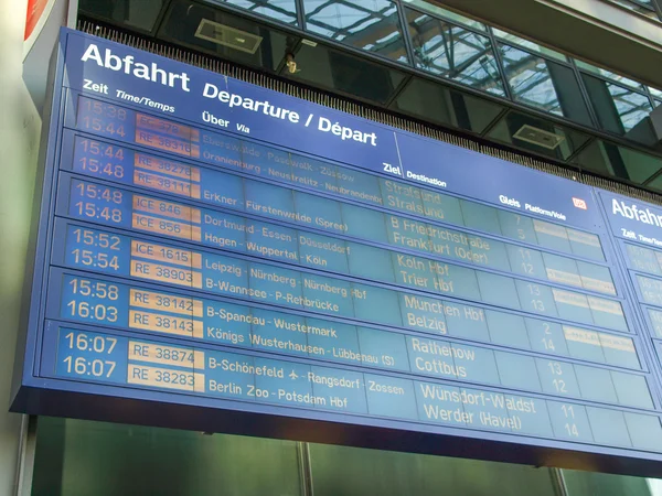 Trains time table — Stock Photo, Image