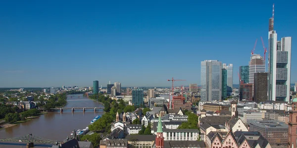 Vista aérea de Frankfurt - panorama —  Fotos de Stock