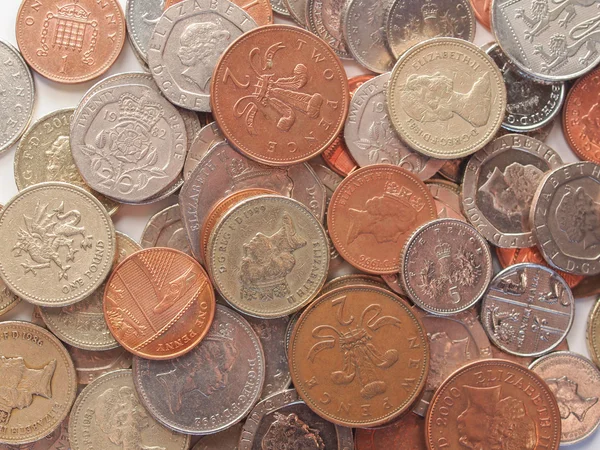 Monedas de libra —  Fotos de Stock
