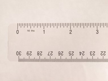 Imperial and metric ruler clipart