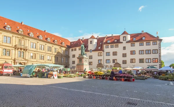 Marktplatz in stuttgart deutschland — Stockfoto