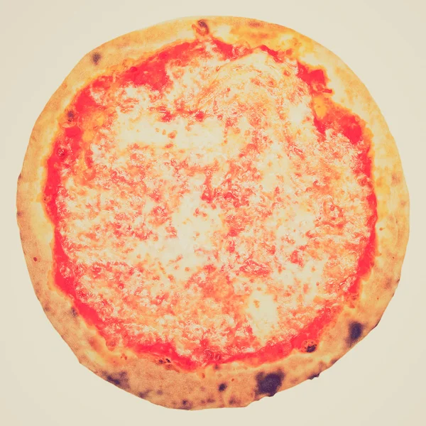 Retro vzhled Pizza Margherita — Stock fotografie